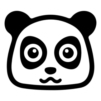 Adorable Cute Panda Decal (Black)